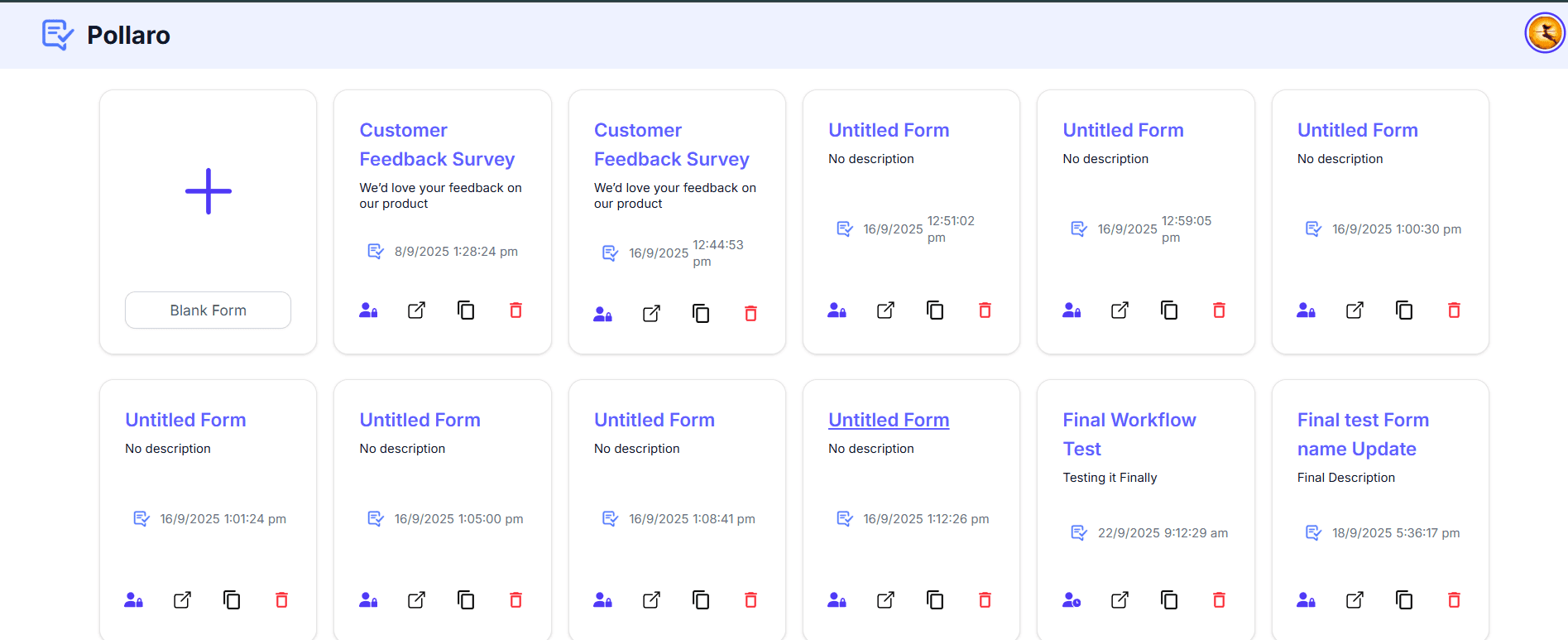 Pollaro Dashboard Preview